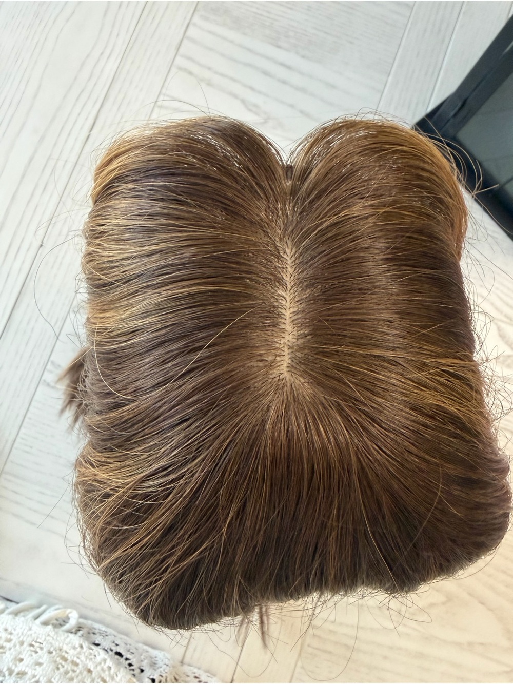 UniWigs Skin Top Human Hair Topper 20” Light Brown Highlighted 6x6 - Picture 4 of 12